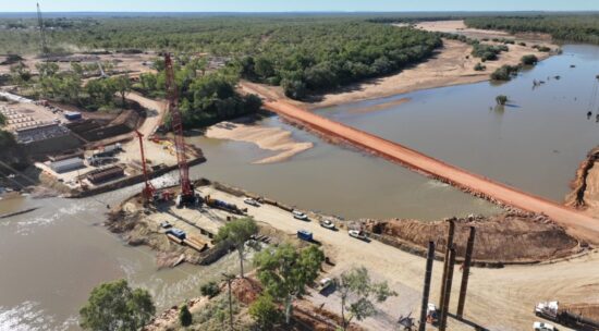 Fitzroy River bridge works are well undersay
